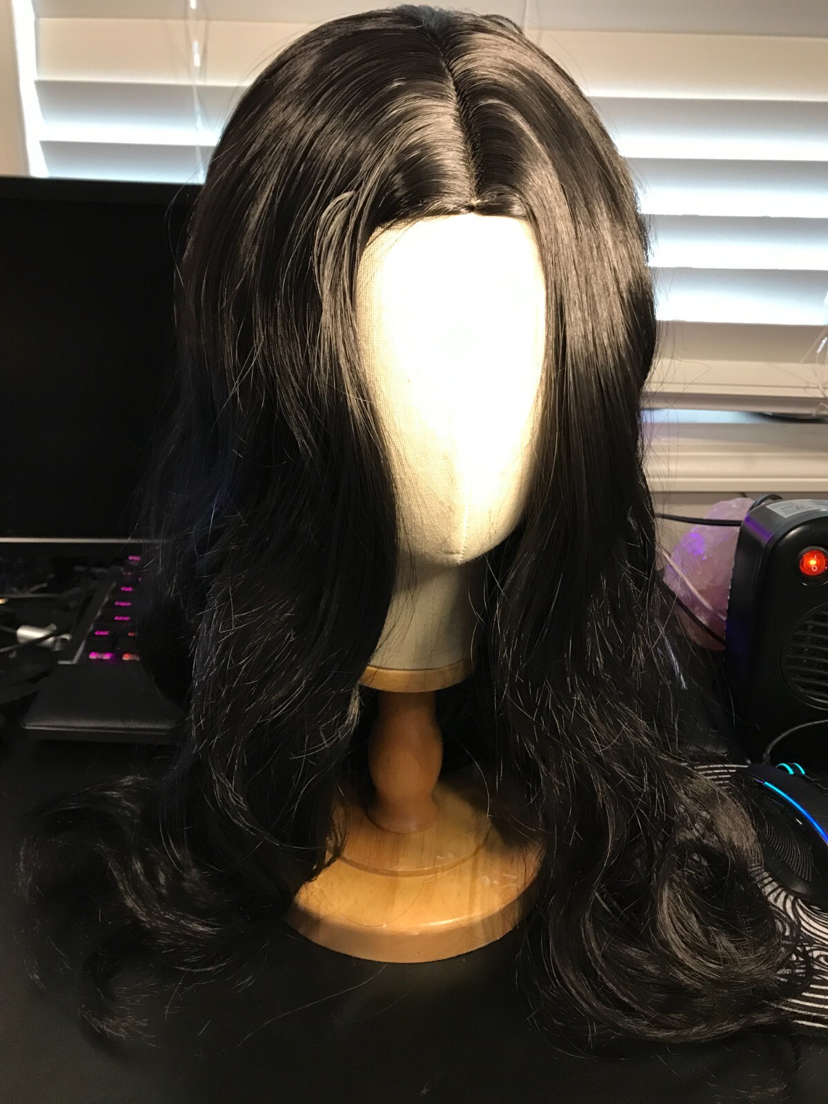 Long Women Curly Wavy Wig Hair Cosplay Casual Wig Black