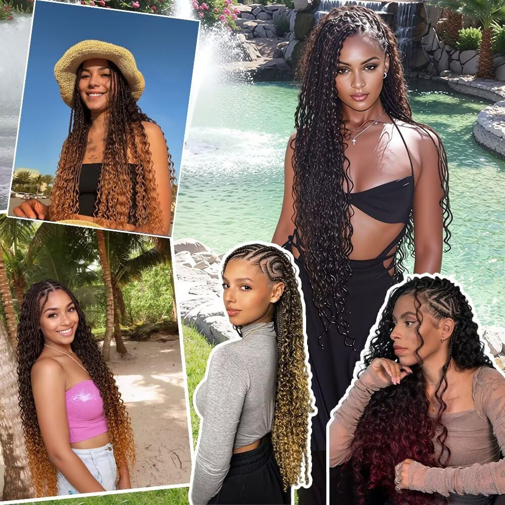 Human Braiding Hair for Boho Braids 150G 6 Bundles/Pack 20 Inch Deep Wave Bulk H