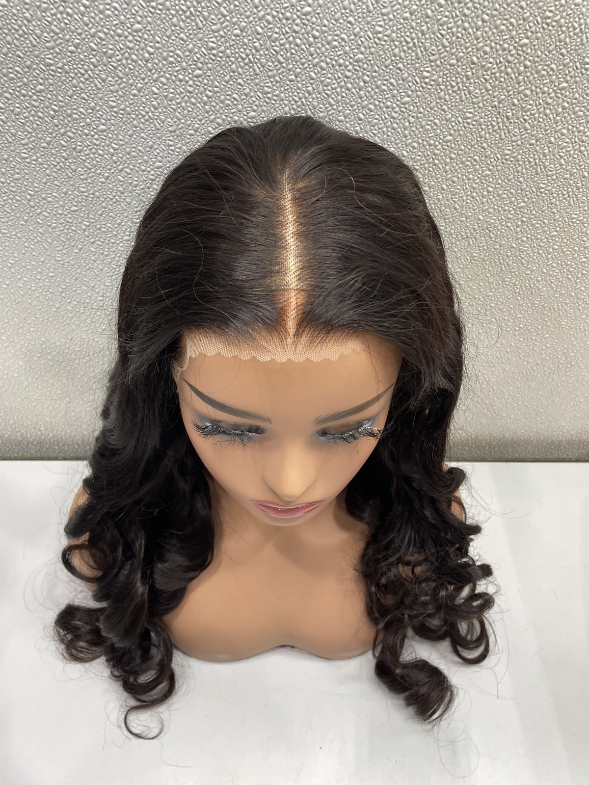 Geeta Hair Natural Black Human Hair Lace Front Long Wig 26″