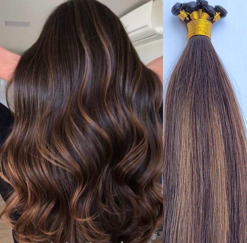 18″, 20″, 22″ Hand-Tied Weft, 100 grams, Human Remy Hair Extensions #B2/6
