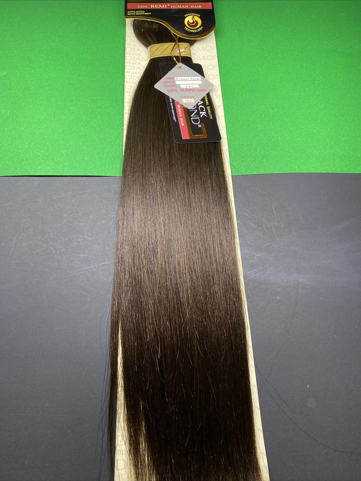 BLACK DIAMOND Human Weave Hair_NATURAL_PERM_18″_#2