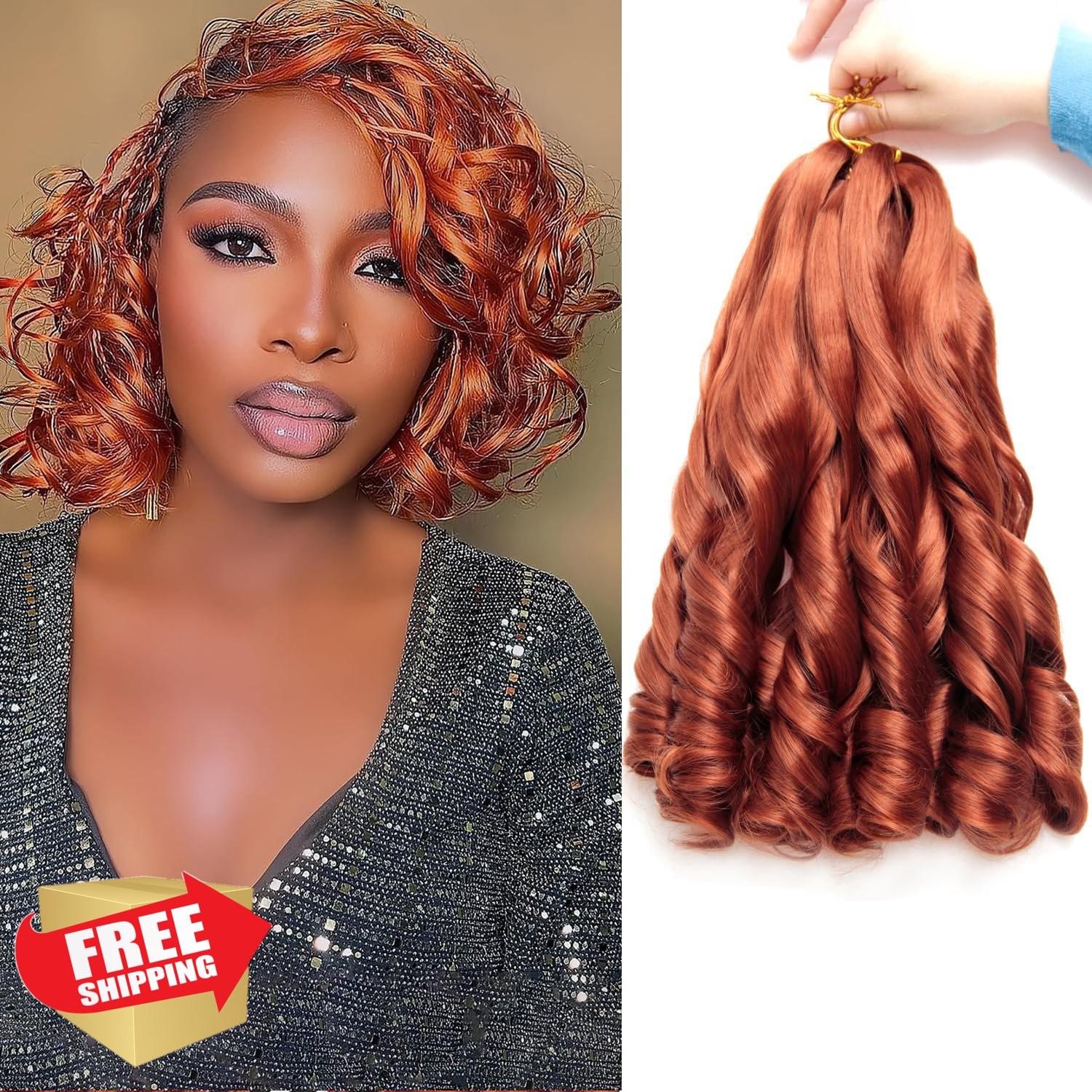 French Curl Braids 12″ 8pk Short Curly Crochet 350#