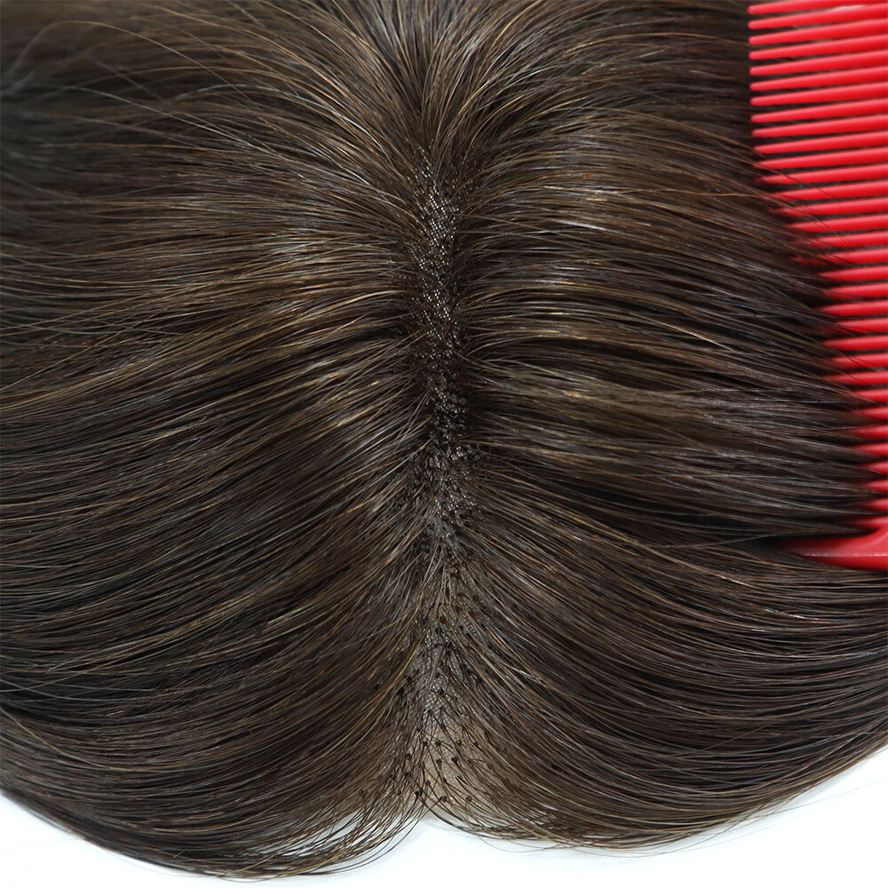 Women Human Hair Topper Top Pieces European Cuticle Remy Straight Hair TP04 16”