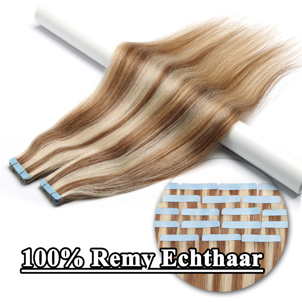 Deluxe 100% Remy Human Hair Tape in Extensions 80PCS Weft THICK Volume 200G US