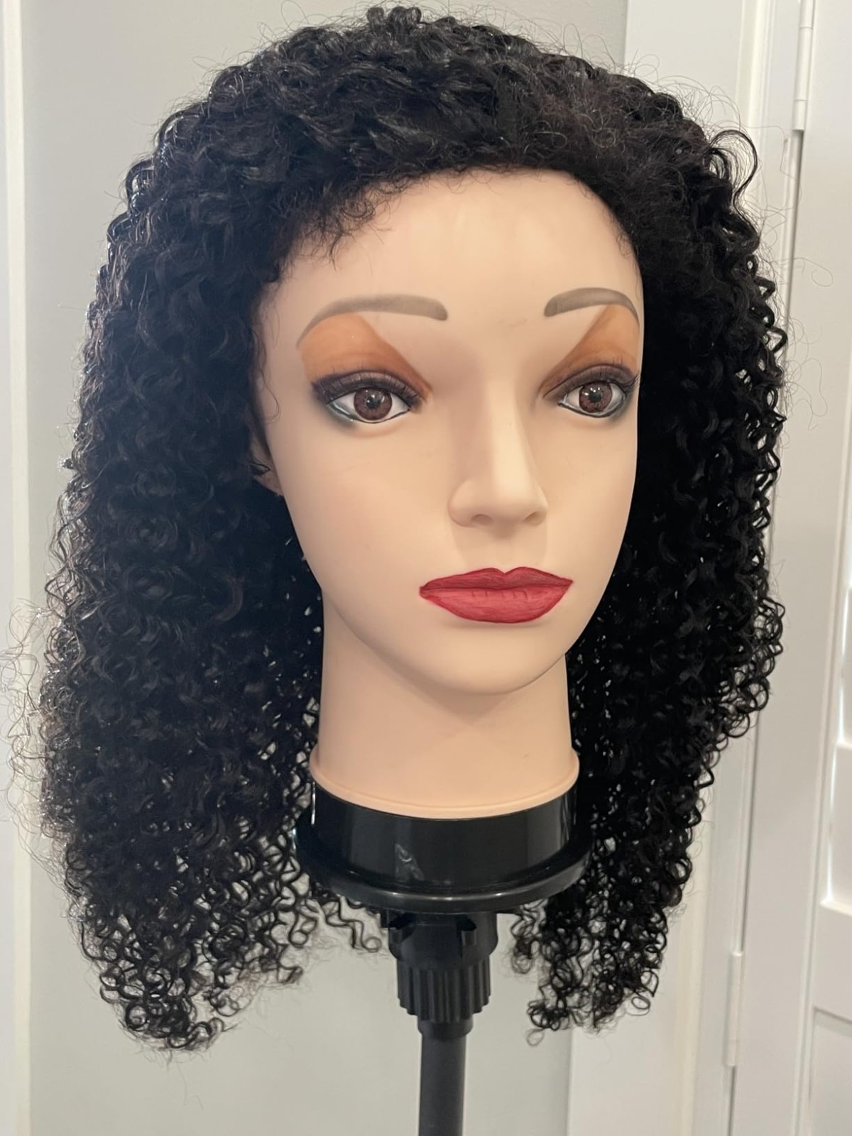 Kinky Curly Half Wig Virgin Human Hair, Seamless 4C Edges, Flip Over Drawstring