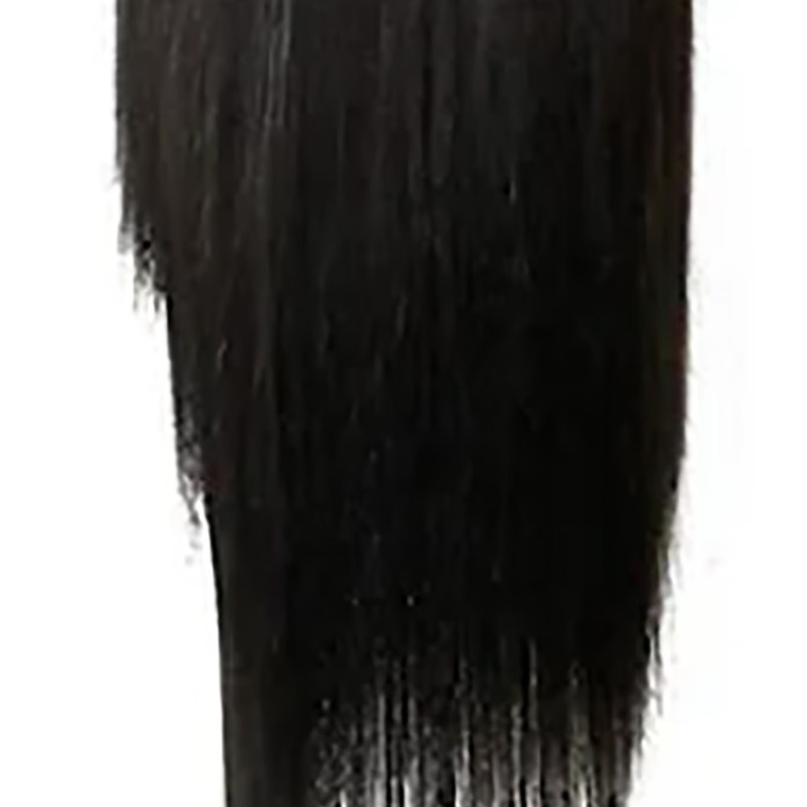 Long Black Wig With Bangs Stylish Synthetic Hair For Women