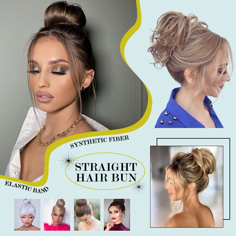 Women Girls Donut Hair Scrunchie Natural Easy Bun Hairpiece Messy Updo Extension