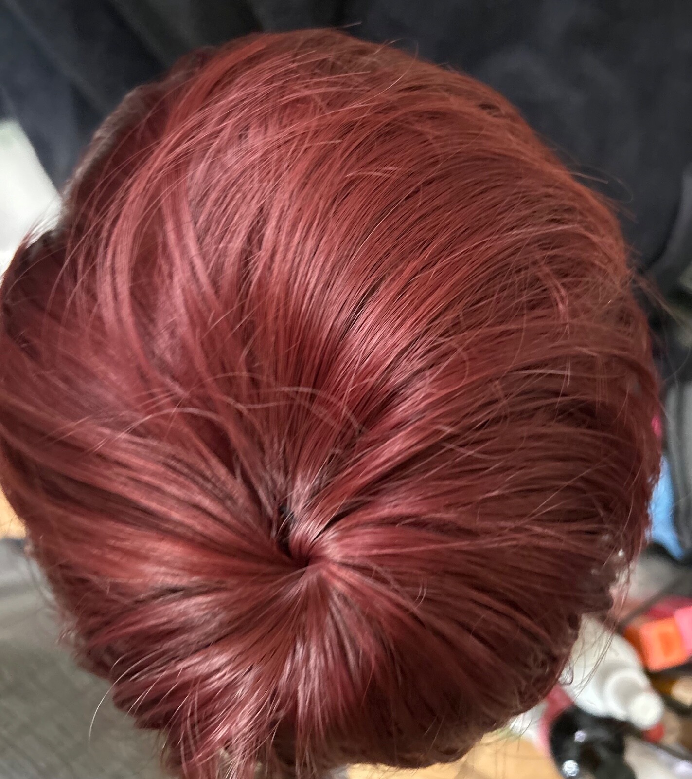 Modern SHAG dk burgundy RED Wig Synthetic Heat Friendly layered free shiping