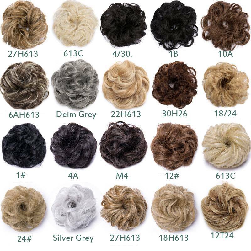 Natural Small Hair Scrunchie Wrap Curly Messy Bun Updo Hair Extensions 25-45g