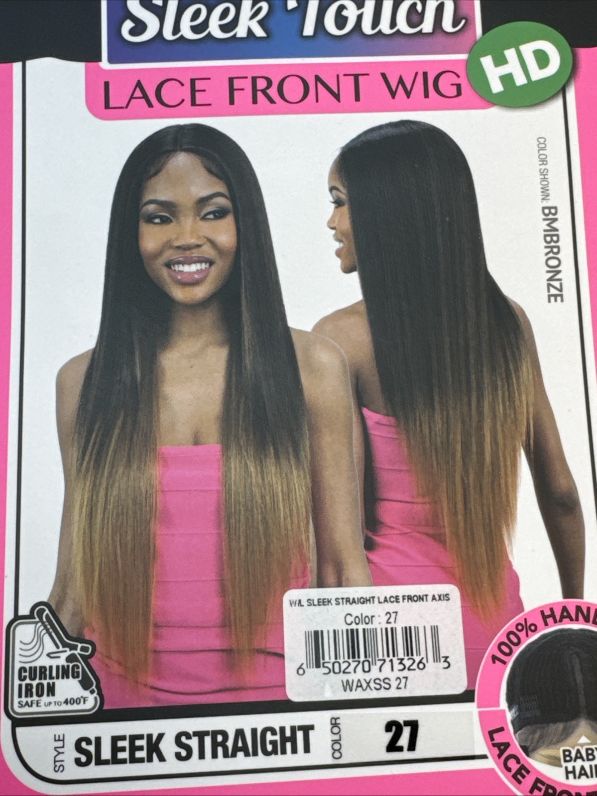 MAYDE BEAUTY HAIR HD LACE FRONT WIG SLEEK TOUCH STRAIGHT BM BRONZE 27 NEW