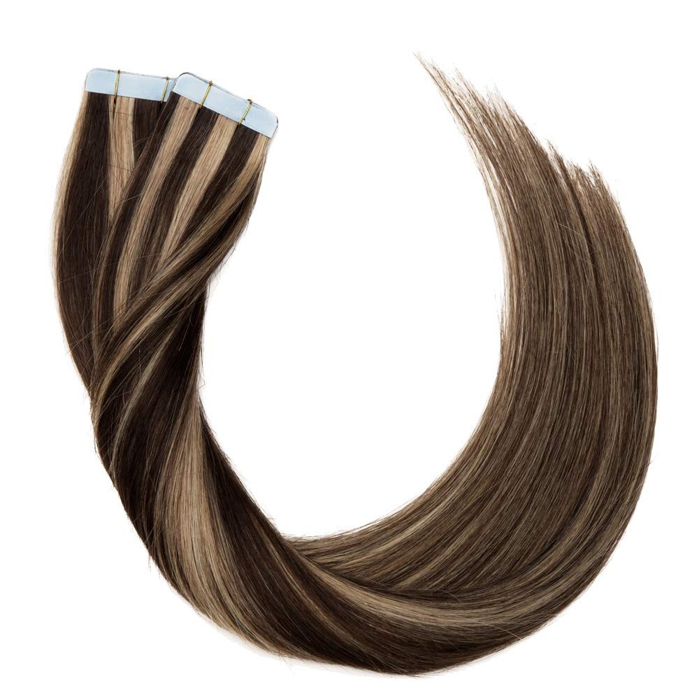 Tape in Hair Extensions 100% Remy Real Human Hair Seamless Skin Wefts Balayage