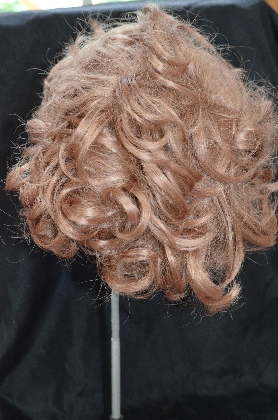 Vintage KaneKalon Wig Strawberry Blonde Short Curly Hair Hong Kong Antique Hair