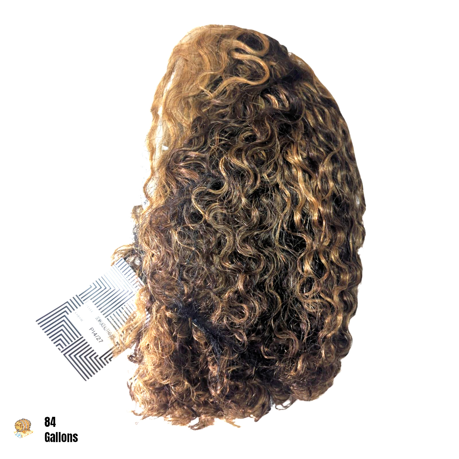 STYLE ICON Pl4/27 12 inch Human Hair Wig Short Curly Deep Wave with T-Part