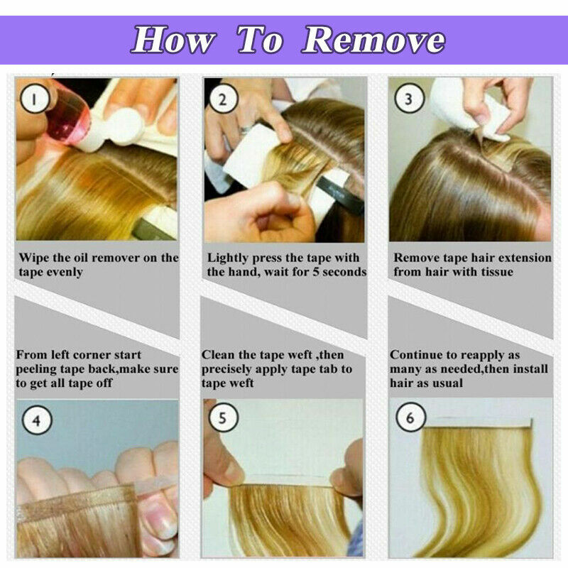 Reusable Tape in Hair Extensions Real Remy Human Hair Seamless SkinWeft Straight