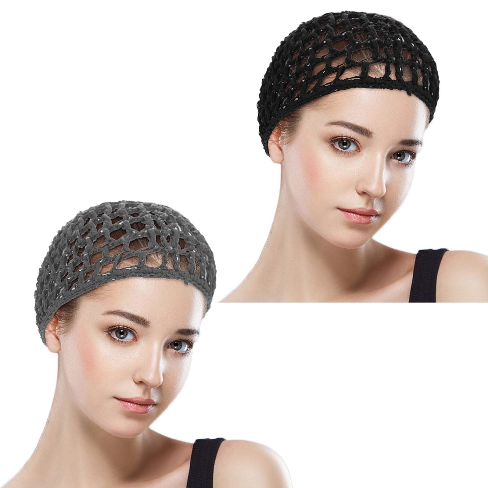 2 PCS Wig Cap Hair Net Sleeping Bonnets Essentials Hairnets Elastic Bands Wra…