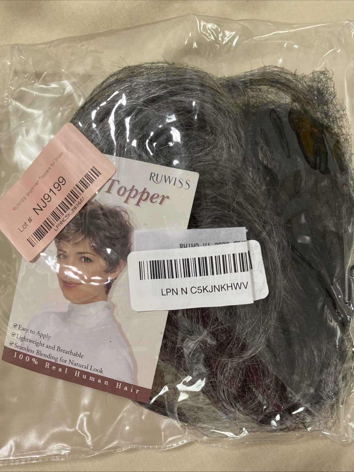 RUWISS Short Hair Toppers for Women Real Human Hair, 5×5.5 Base Pixie Cut with B