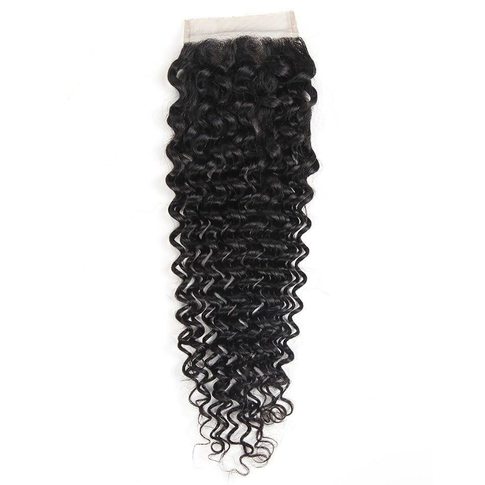 4×4 Skinlike HD Lace Closure 4×4 Human Hair Deep Wave Lace Closure 18inch Brazil
