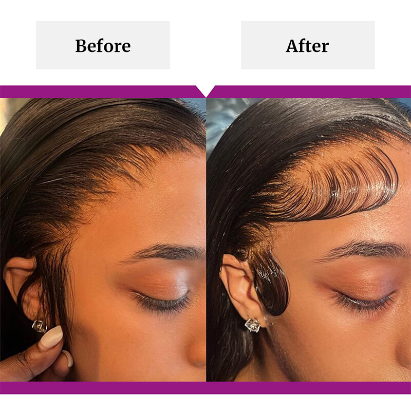 Invisible Baby Hair Lace Edge Stripes Reusable Remy Human Hair Piece Black Women