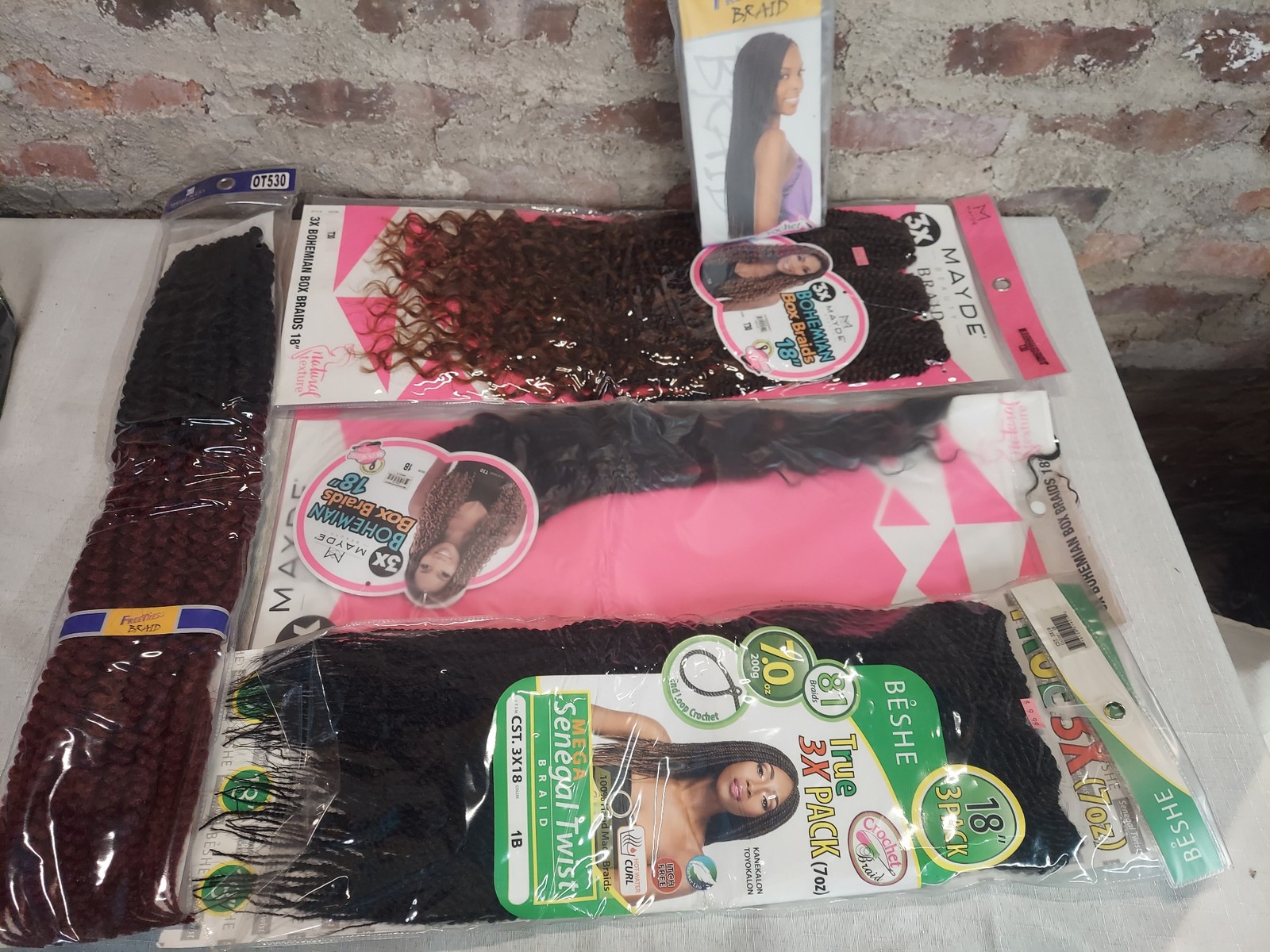 Braiding Hair Extensions Lot 18 Inch Mayde Beshe Freetress Crochet Box Braids