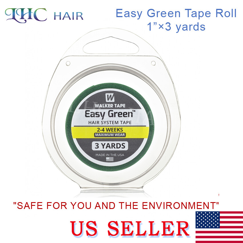 Walker Easy Green Roll Tape 1″ X 3 Yards Double Sided Tape For Hair System Wig