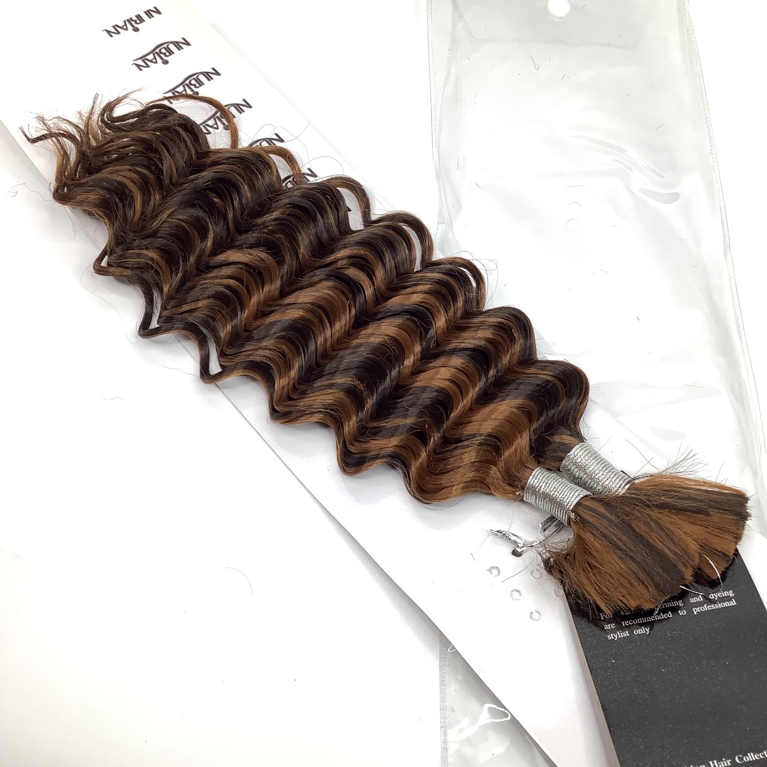 NUBIAN Premium Deep Bulk Human Hair Extension P4/30 14″-16″ Wavy