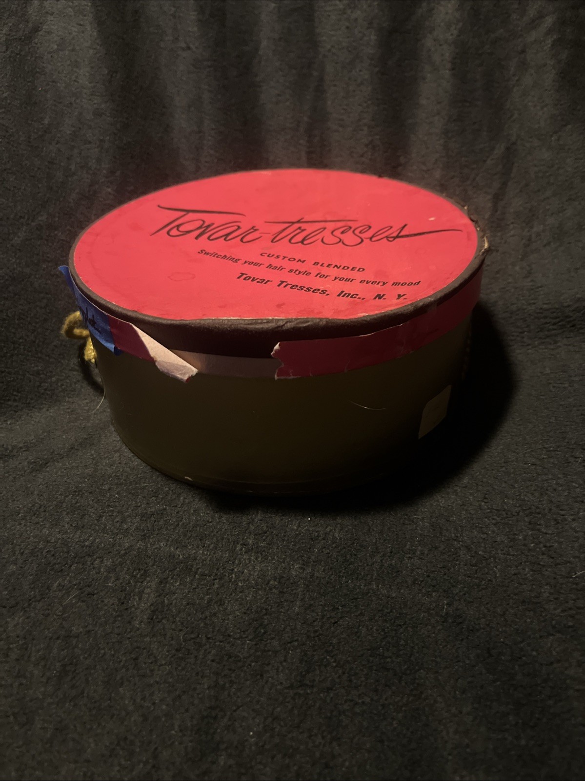 Vintage 50s/60s Tovar-Tresses Wig Box with 3 hairpieces 100% Human / Synthetic