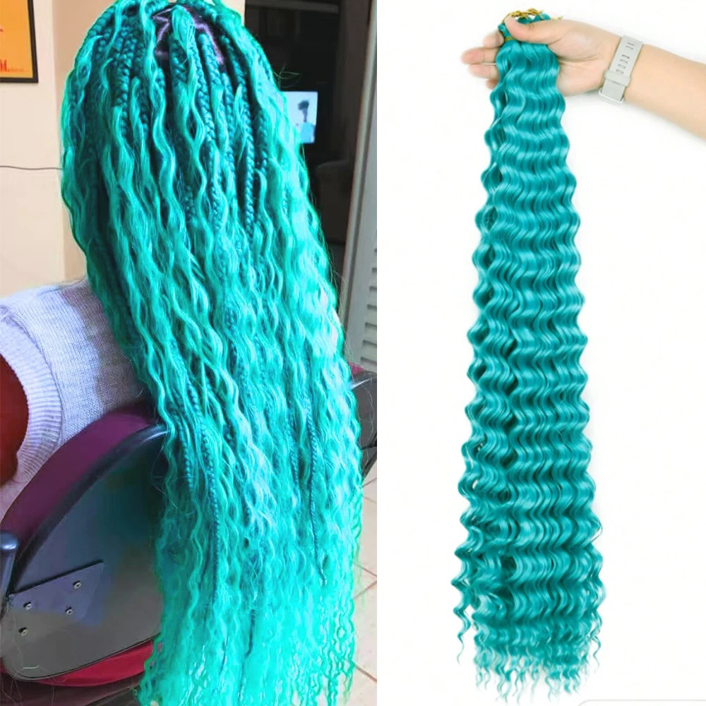 Deep Wave Crochet Braids Ocean Wave Curly Braiding Hair Extensions For Women