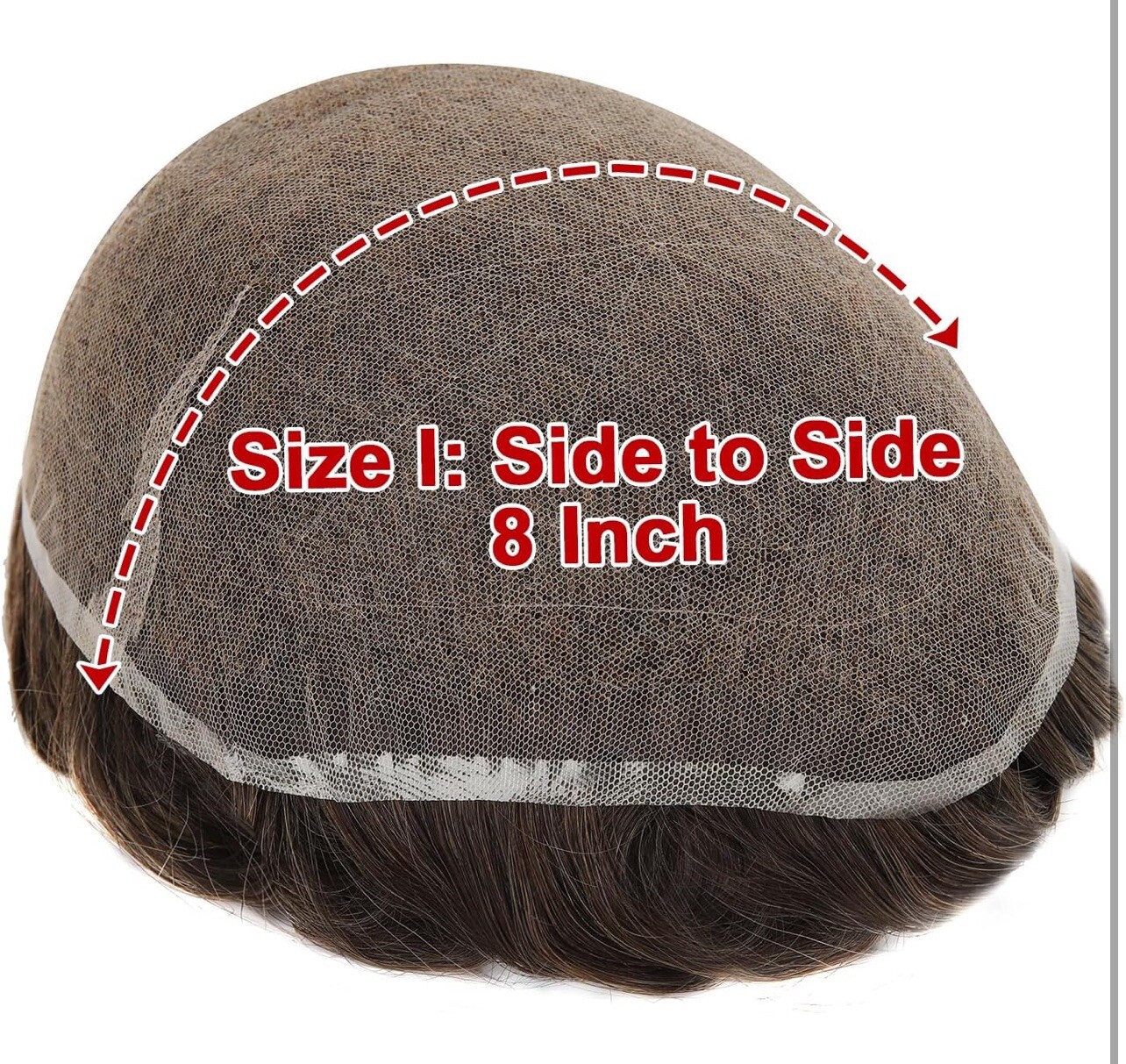 6in Durable Swiss Lace Hair System 110% Density, 8x10in Base Size Natural Black