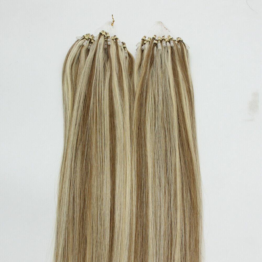 Micro Ring Loop Hair Extensions Real Human Hair Micro Beads Link Thick Remy Hair