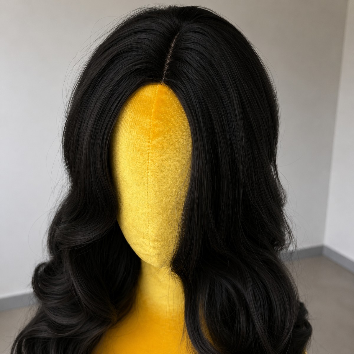 Dress Up Wig Layered Black Long Wavy Heat Resistant Synthetic Hair