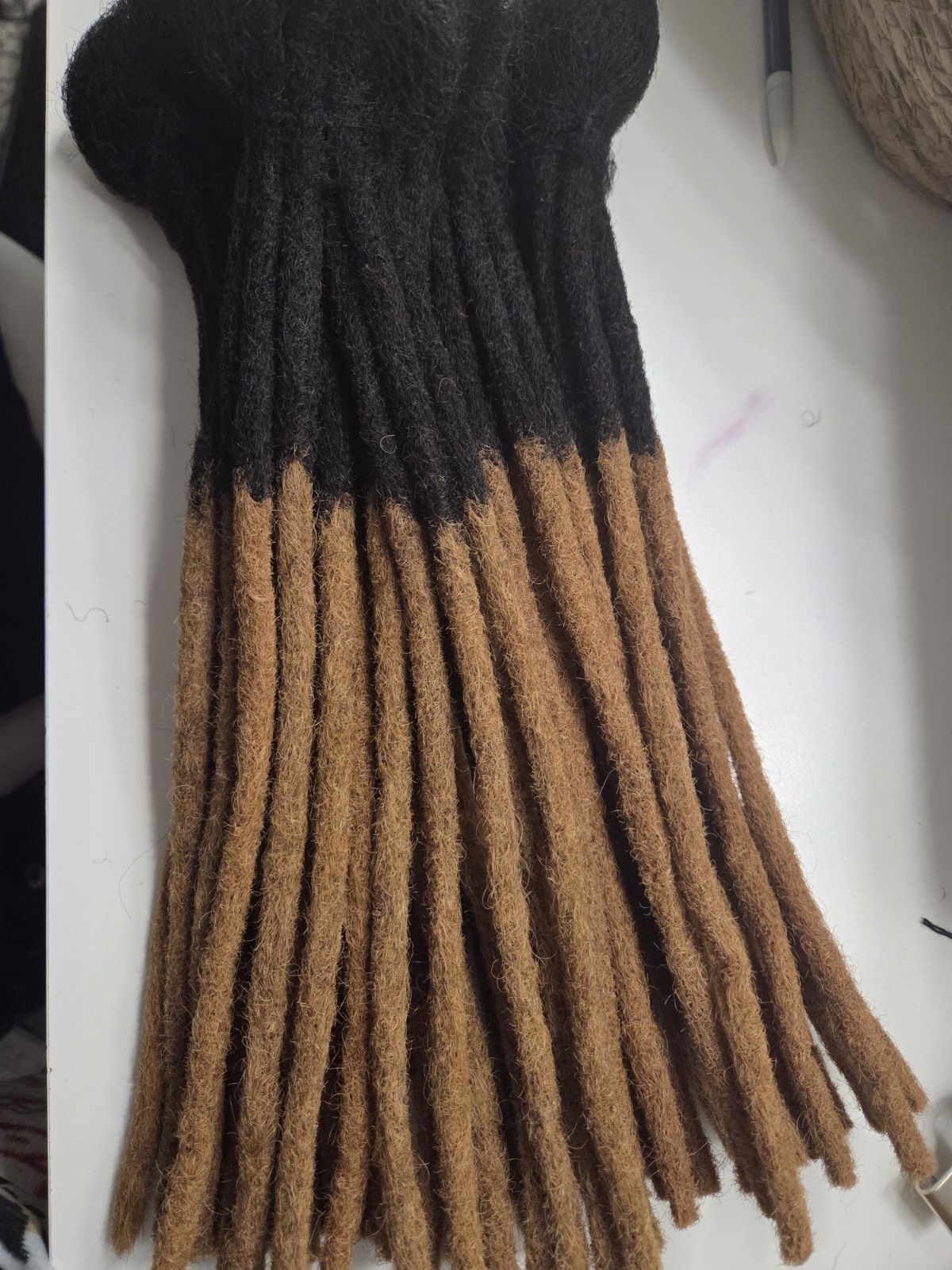 Human Hair Dreadlocks 50 Strands 12 Inch Unburn Brown