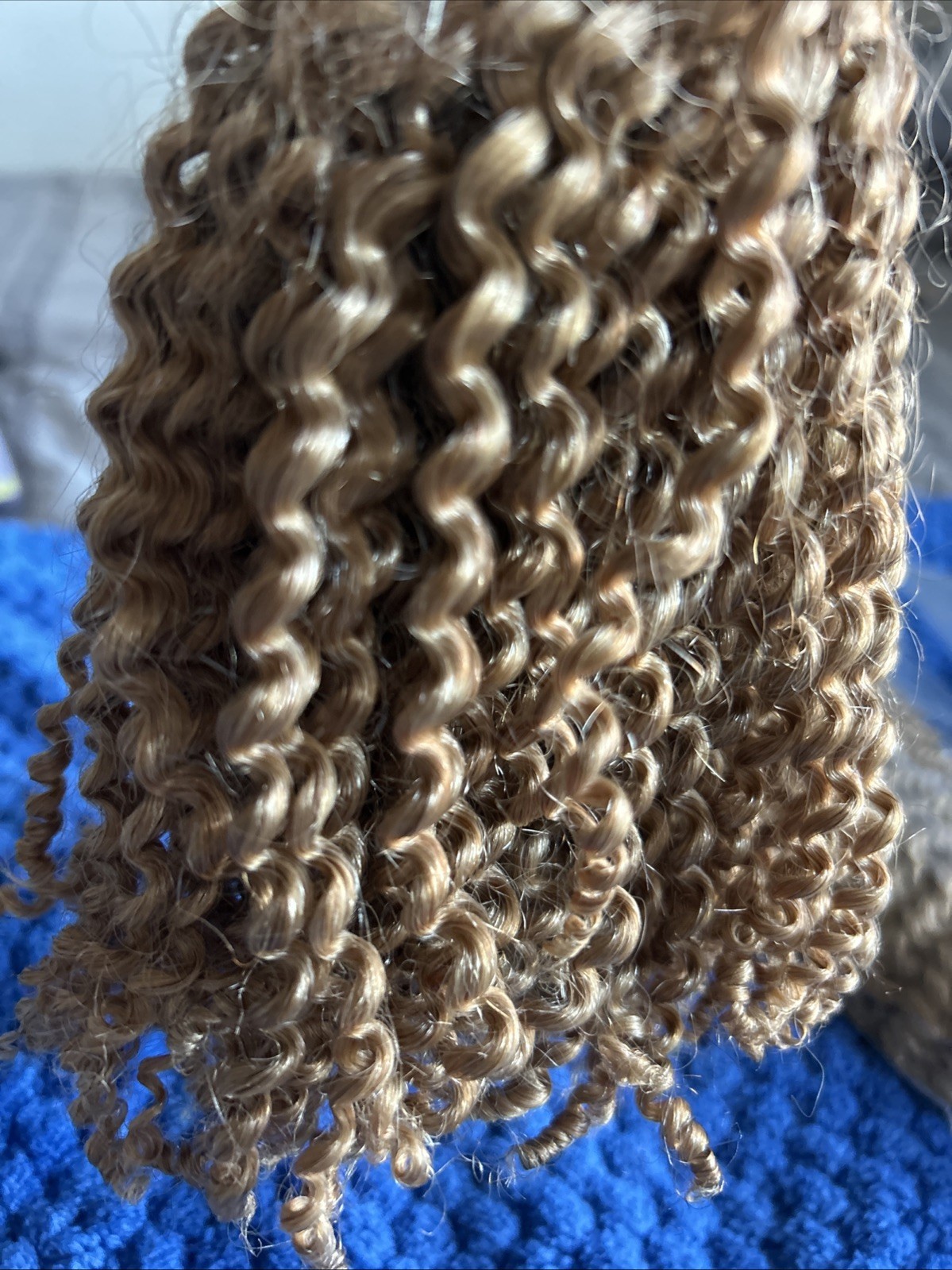 3 Bundles Human Hair 12” Bulk For Braiding NO WEFT Golden Blonde Color #27 FRESH