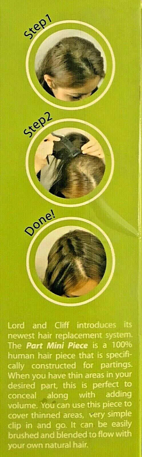 LORD & CLIFF Hair Replacement System 100% Human Remy Hair Extension 5″,6″, & 12″