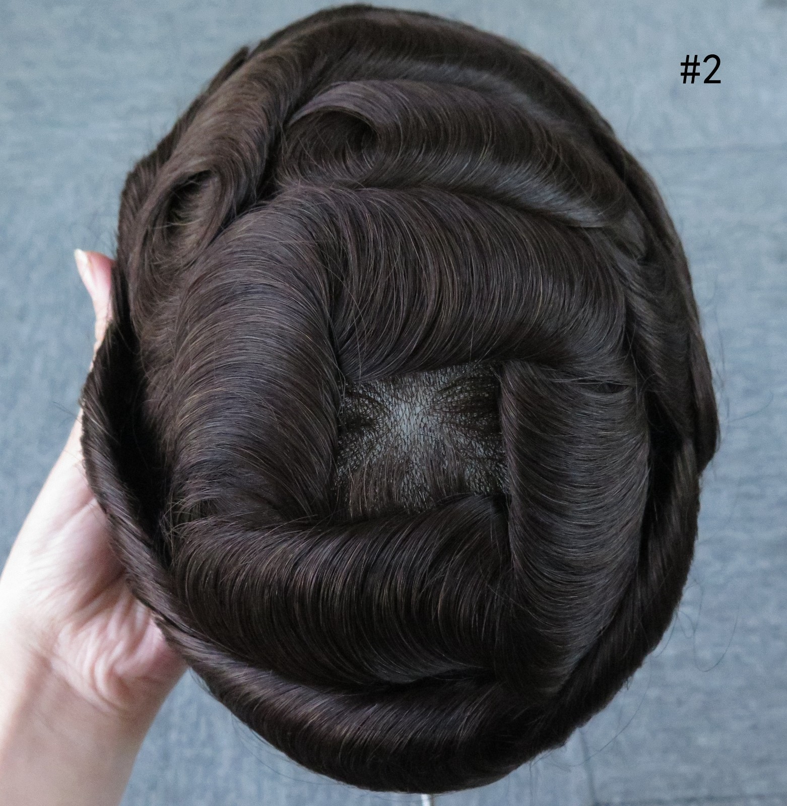 Toupee For Mens Human Hair Repelecment System Lace Ultra 0.03Thin Skin Hairpiece