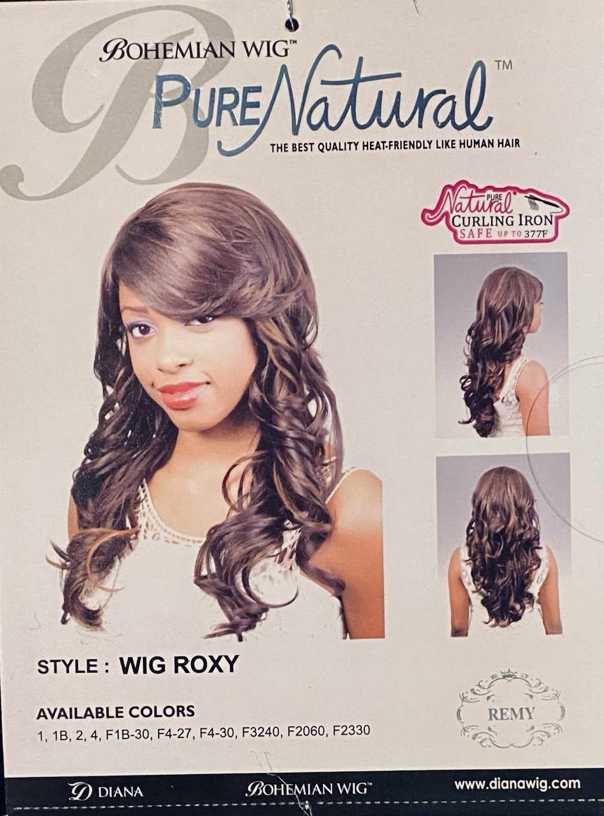 DIANA BOHEMIAN WIG ROXY Pure Natural 99J Color Burgundy Like Human Hair NEW