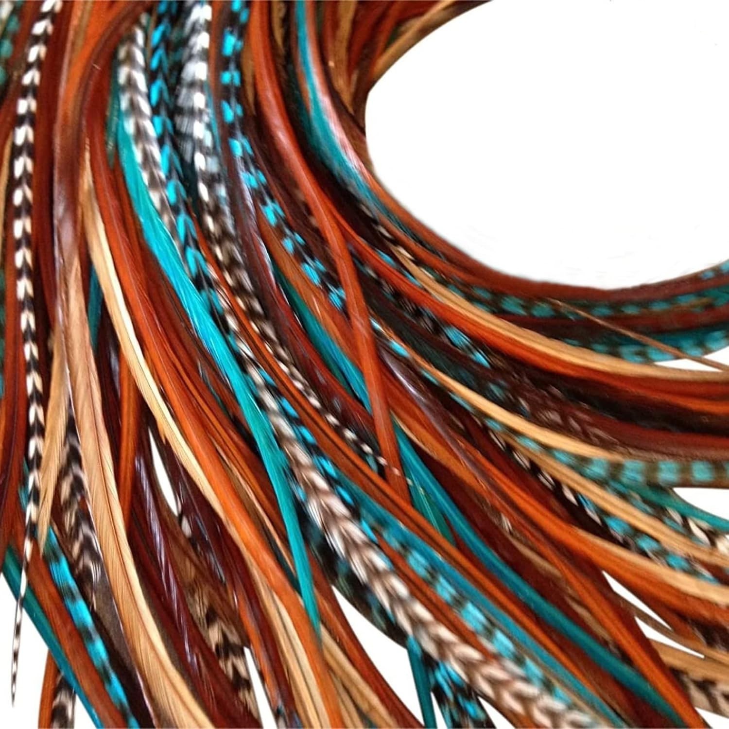 Hair Feathers Extensions Kit – DIY Microlink Beads & Tool