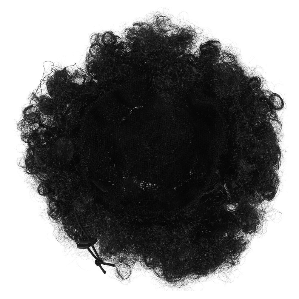 Black Curly Ponytail Extension For Women Everyday Wear 1Set 7.1×7.1×3.9In