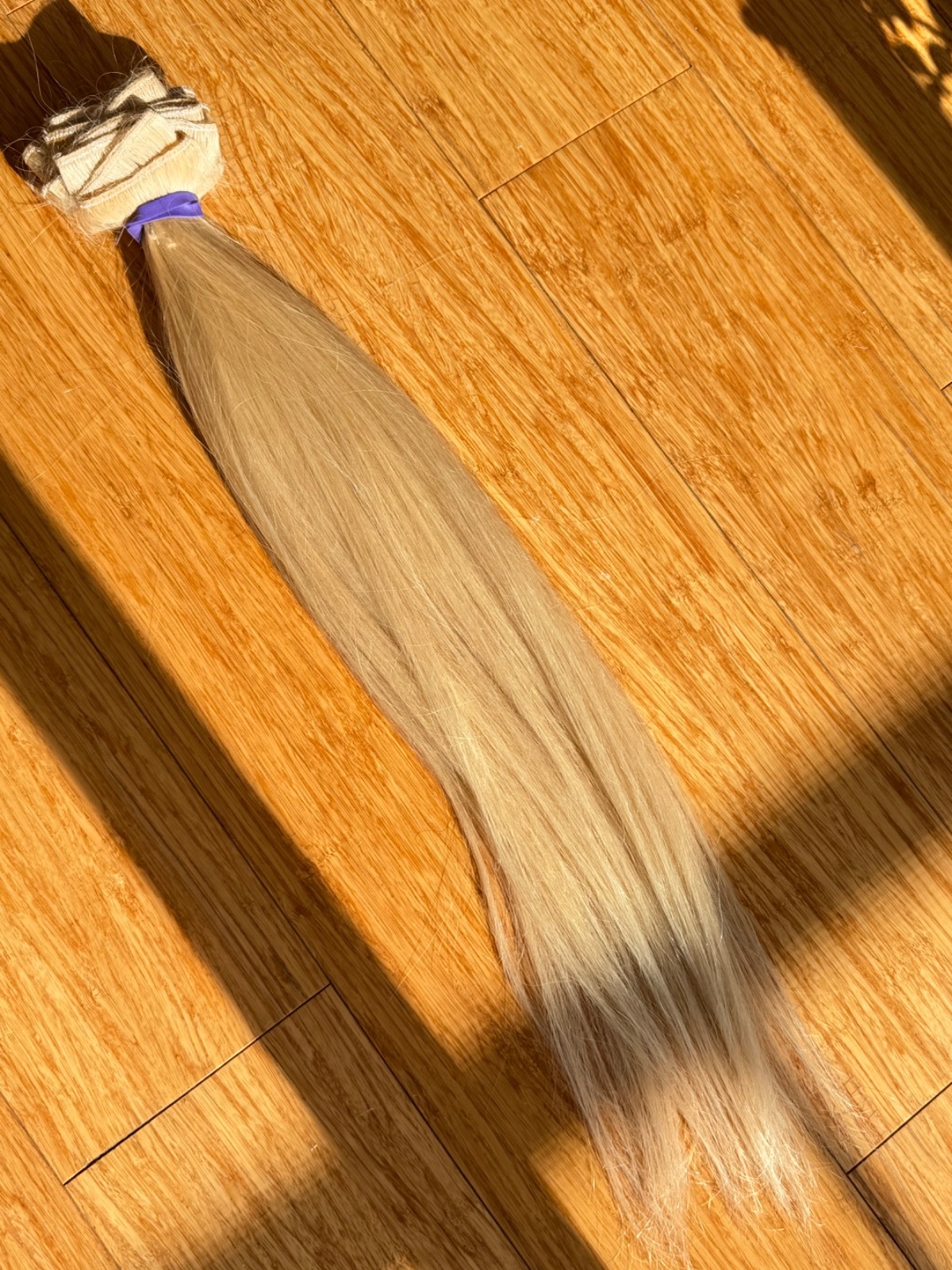 20″ Platinum Blonde #613 100% Human Hair Weft Extensions Straight Machine Made