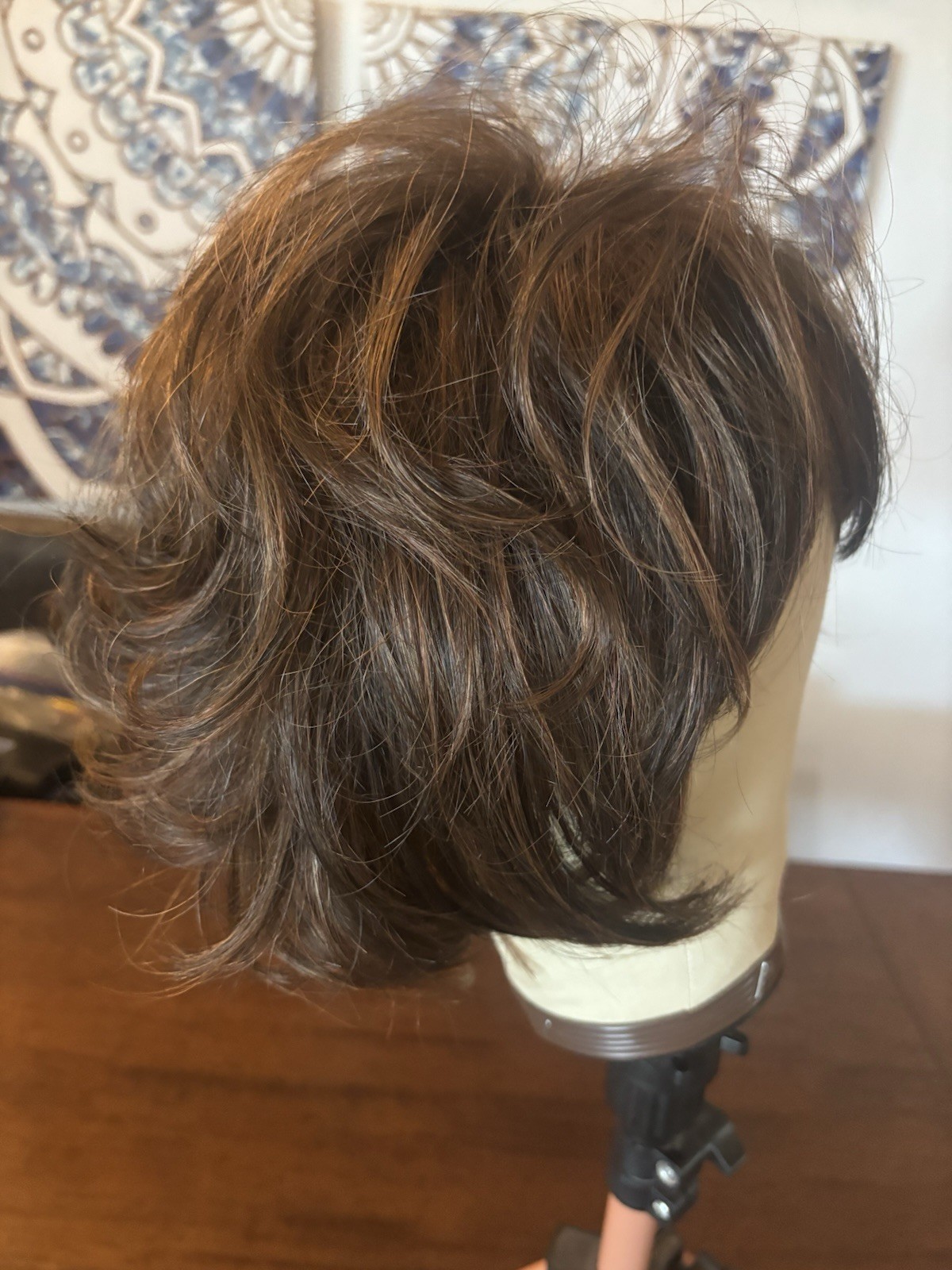 Synthetic Lace Hard Front, Heat Safe, Short Brunette, Wig