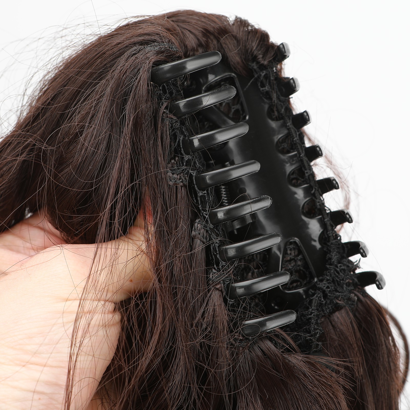 22inch Long Curly Pony Tail Wavy Long Curly Hair Extension with Claw Clip On