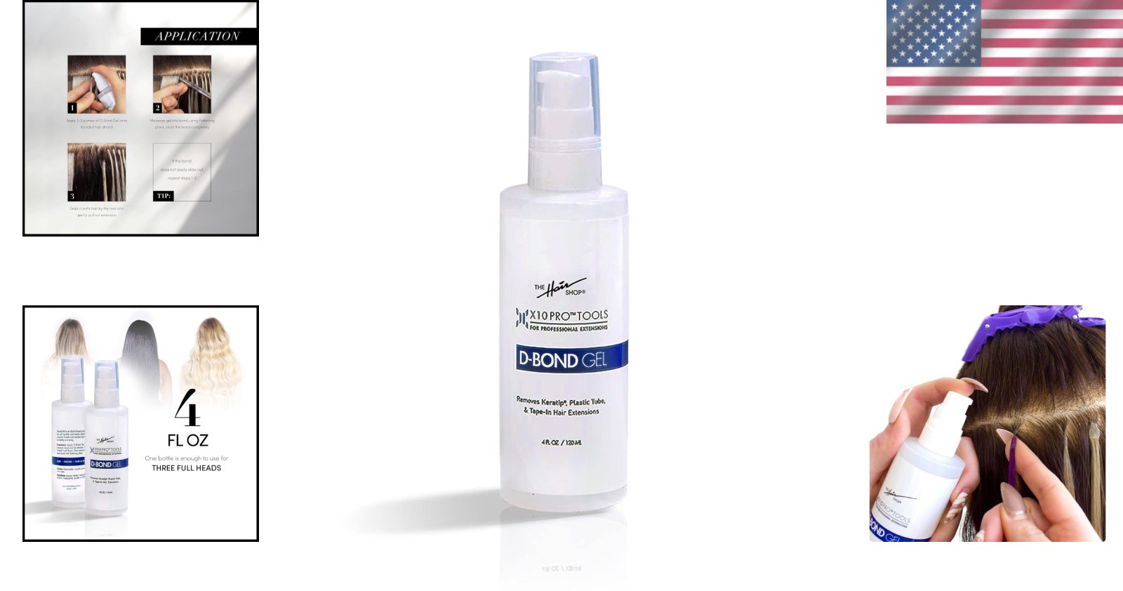 X10 Pro-Tools Alcohol-Based Remover for Quick Hair Extension Dissolve – 4 oz