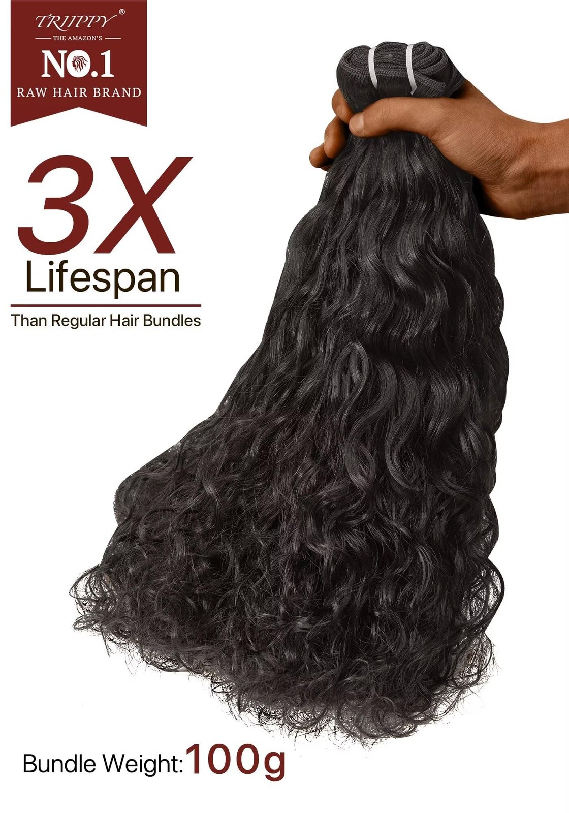 Triippy Water Wave Bundles Human Haircurly Single Bundle By 100 Raw Cambodian