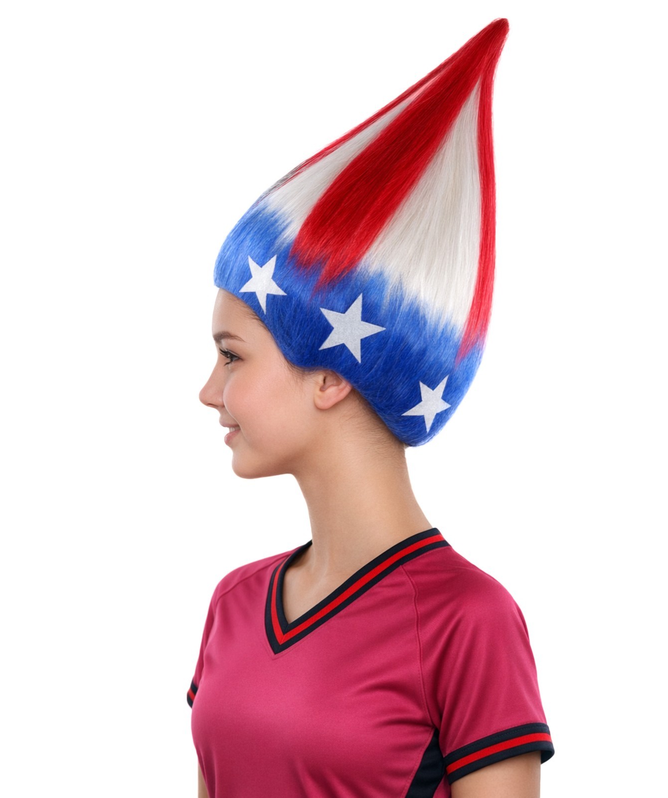Fun Troll Wigs, Multiple Snack and Flag Options, Premium Breathable Capless Cap