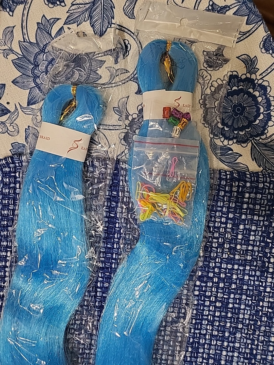 Braiding Hair Extension Sky Blue 2 Pack