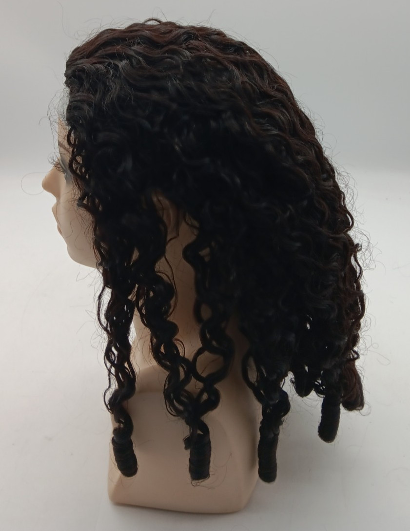 OQ Hair Queen of Hair | Burmese Curly Wig | 22” | Black 100% Human Hair Lace Wig