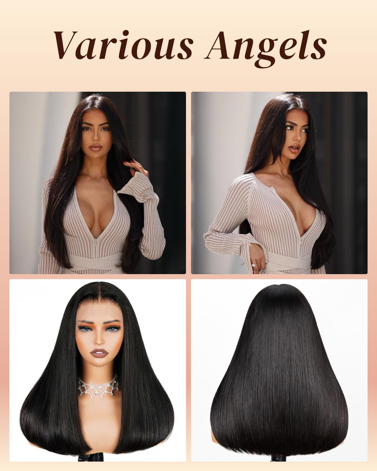 Arabella 13X4 Lace Front Wigs Human Hair Pre Plucked Pre Bleached Knots 12A