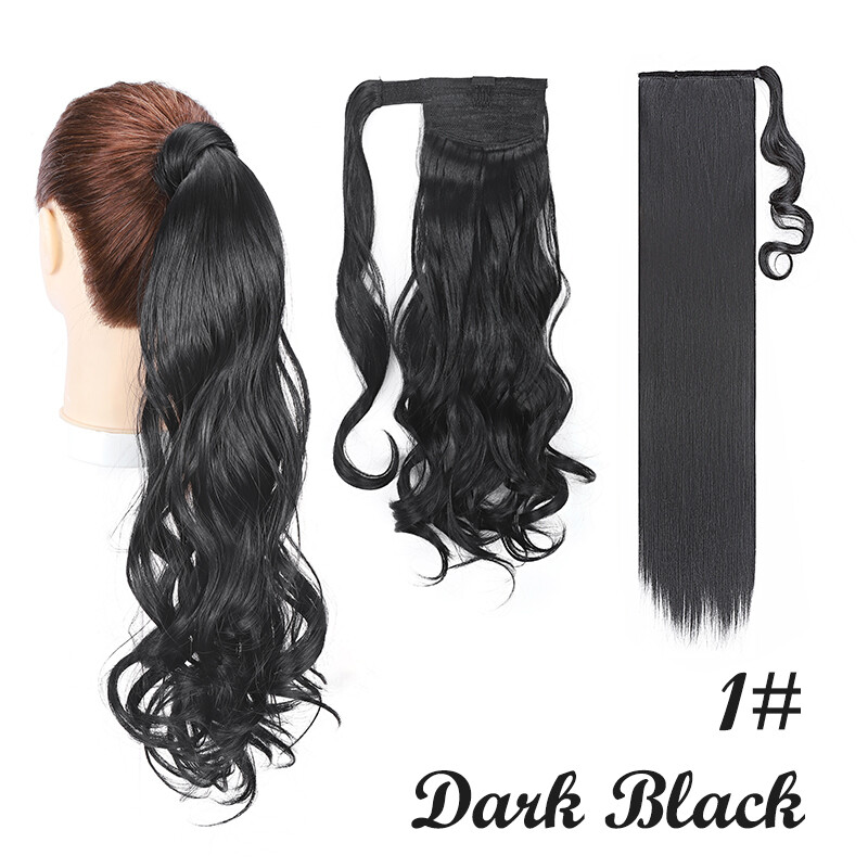 US Thick Clip In Hair Extensions Pony Tail Wrap On Ponytail Long Real As Human