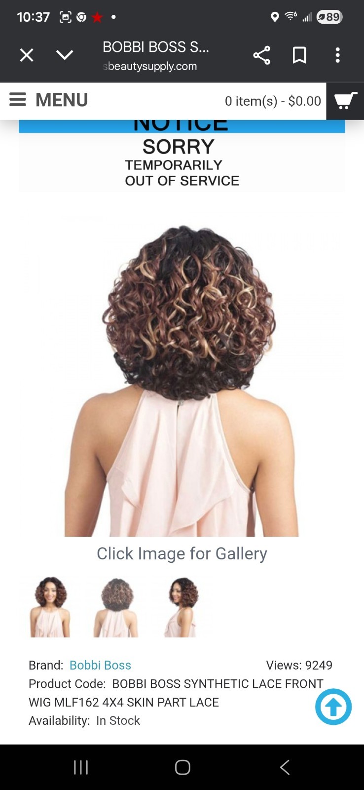 Lace Front Wig Sherbet . Boss Wig Tb/27. Color Shown In Picture.