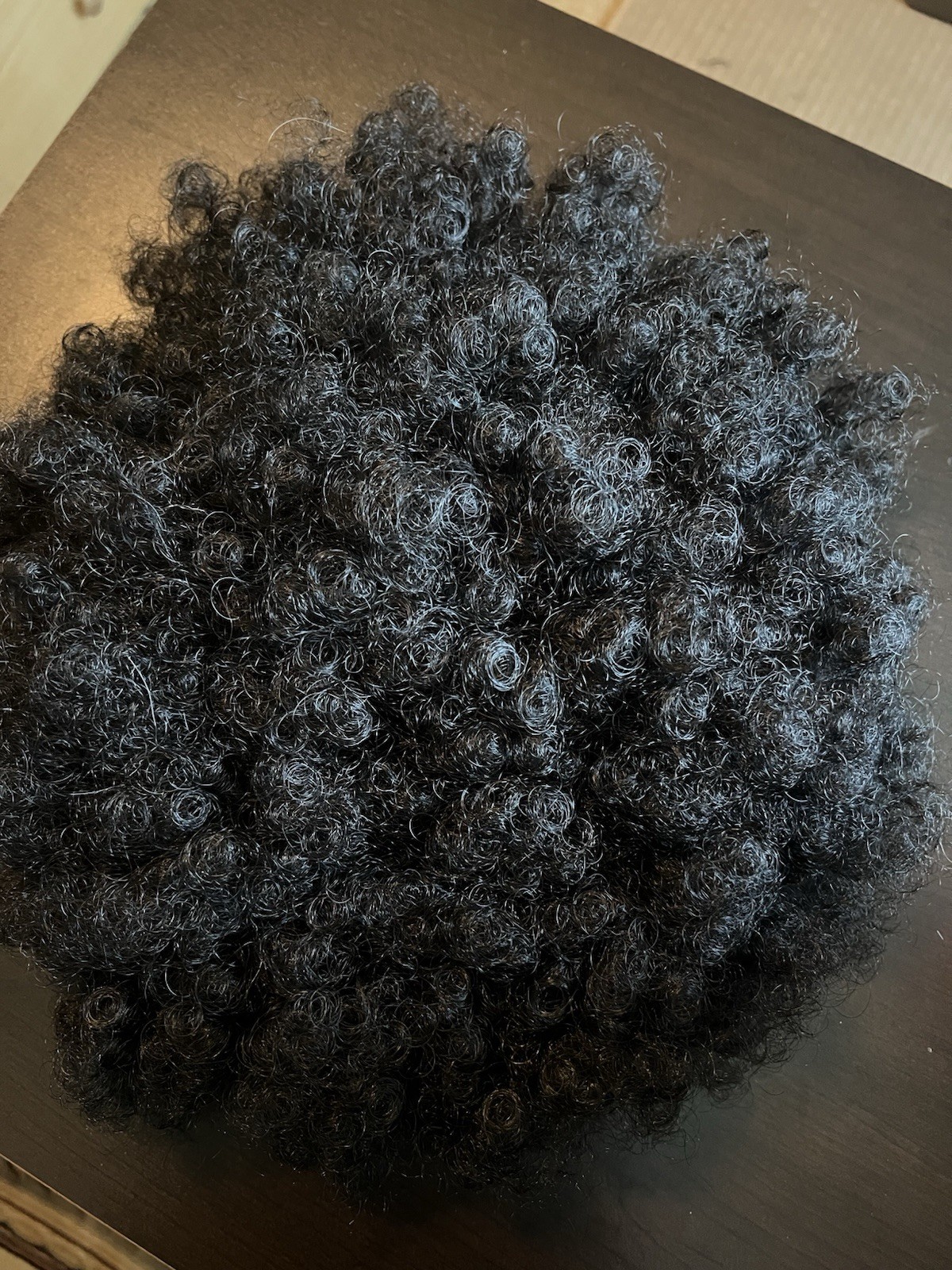 Afro Curly Hair Black Wig Adjustable 4 Combs Never Worn