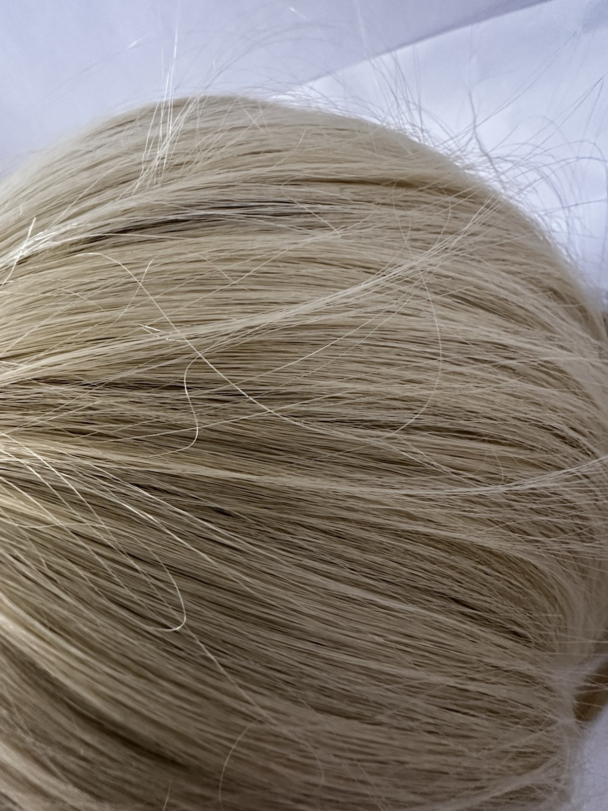 FUHSI Kanekalon Synthetic Lace Front Wig 22” Straight Blonde 613# 250% Density
